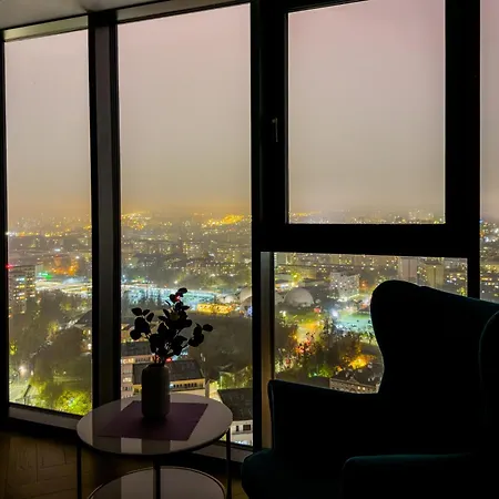 Ans Hanza Tower 21st Floor With View, Swimming Pool, Sauna, Jacuzzi, Viewing Terrace * Štetín